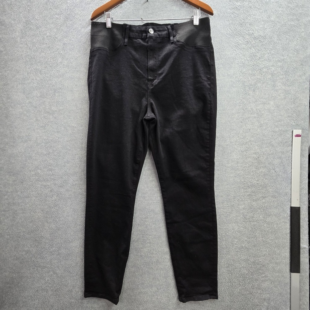 Good American Women Jeans 16 Black Mama Maternity GAGLM5403 26" Inseam